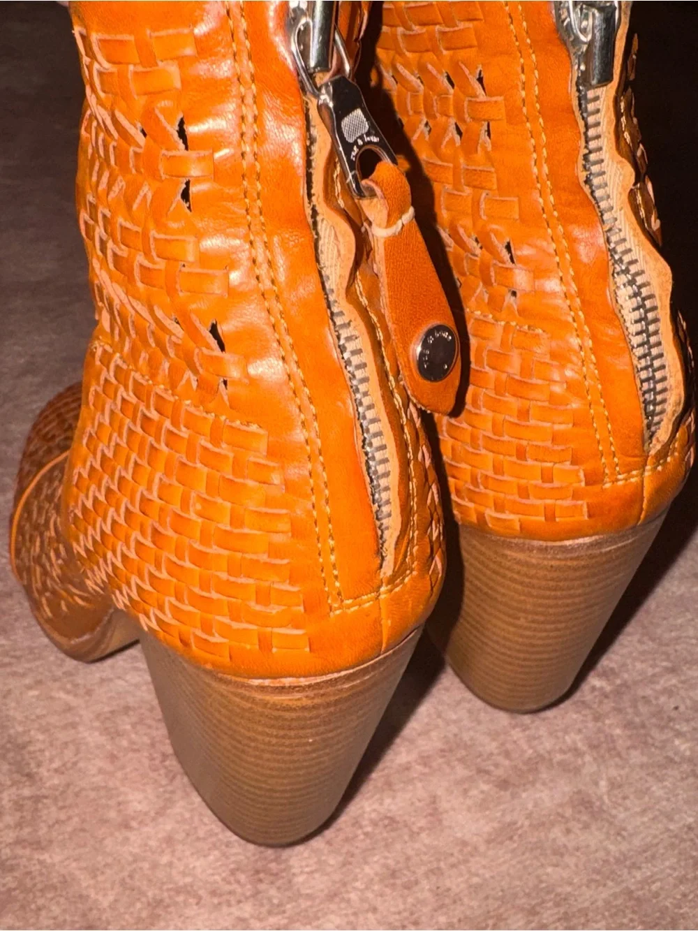 rag & bone Classic Newbury Boot in Nude Woven size 38.5 or 8.5